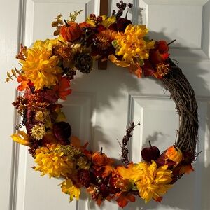 Homemade wreath. Can be made for any season or occasion.